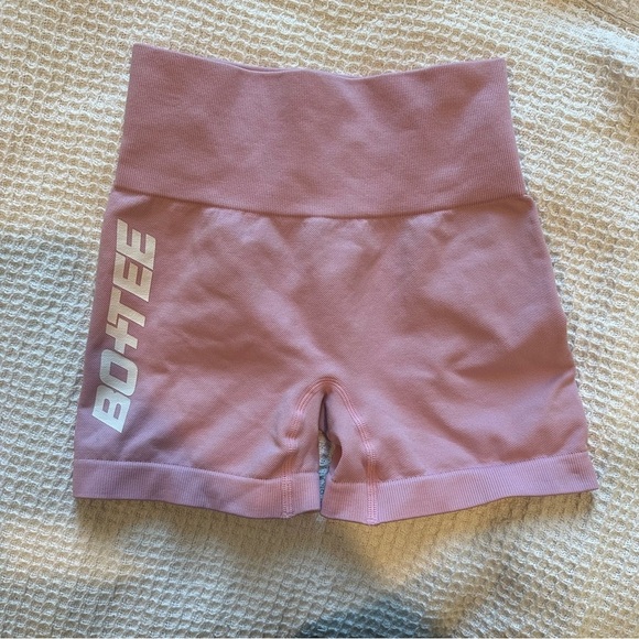BO+TEE Pants - BO+TEE Bike Shorts 4” Athletic High Waist Cycling bubblegum pink size XS